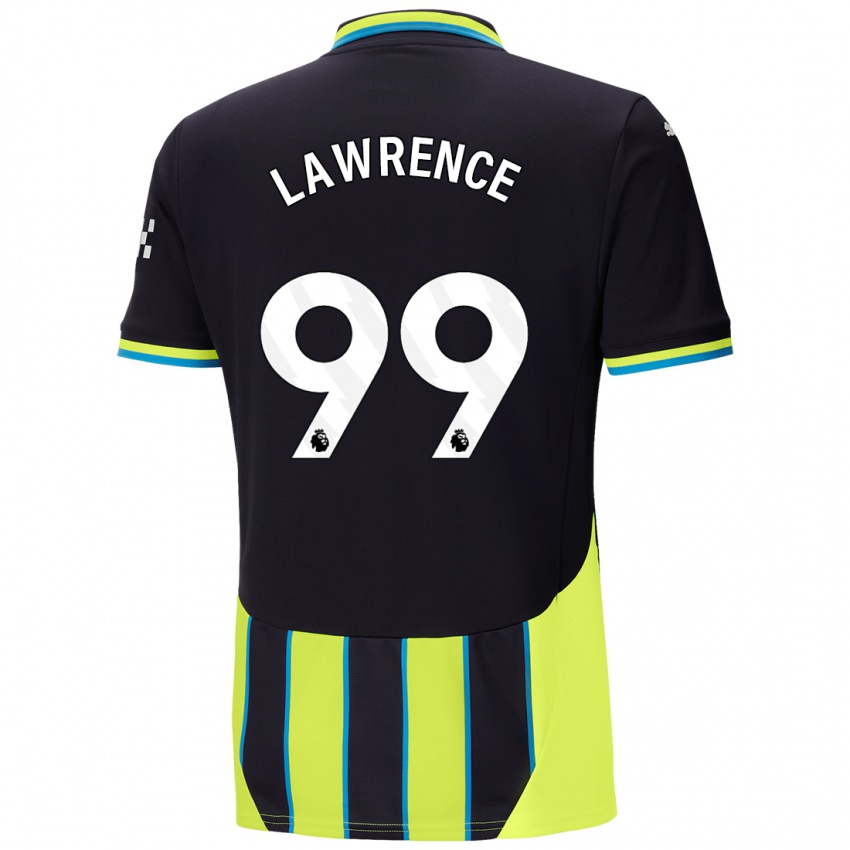 Børn Emilio Lawrence #99 Blå Gul Udebane Spillertrøjer 2024/25 Trøje T-Shirt