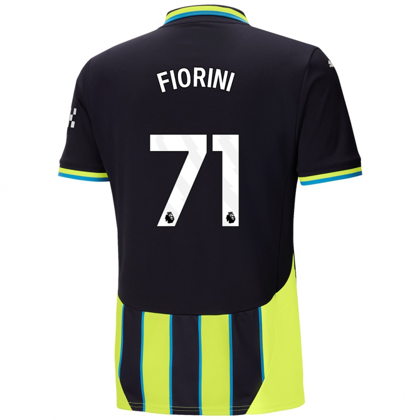 Børn Lewis Fiorini #71 Blå Gul Udebane Spillertrøjer 2024/25 Trøje T-Shirt