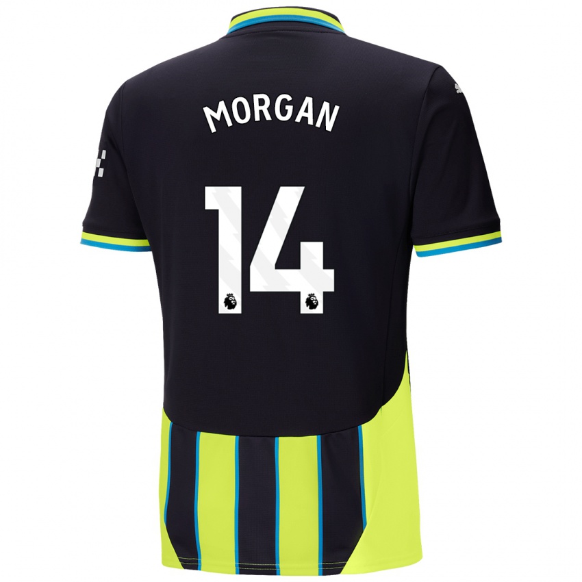 Børn Esme Morgan #14 Blå Gul Udebane Spillertrøjer 2024/25 Trøje T-Shirt