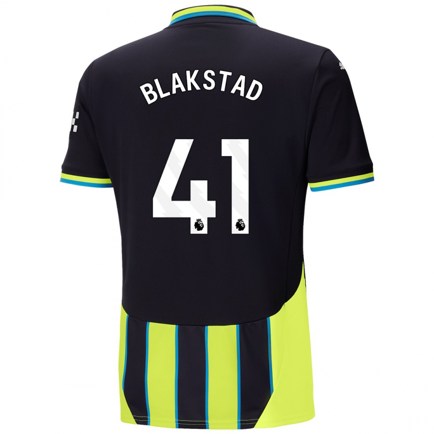 Børn Julie Blakstad #41 Blå Gul Udebane Spillertrøjer 2024/25 Trøje T-Shirt