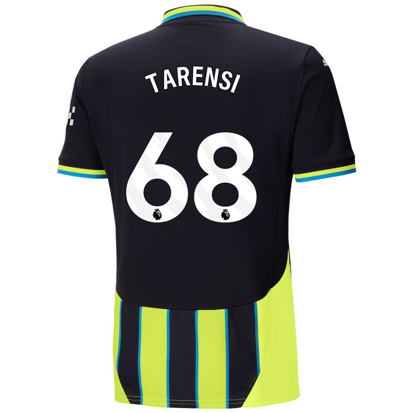 Børn Oscar Tarensi #68 Blå Gul Udebane Spillertrøjer 2024/25 Trøje T-Shirt