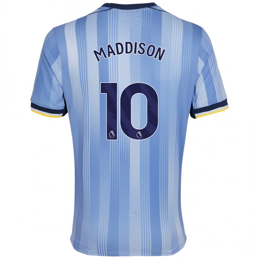 Børn James Maddison #10 Lyseblå Udebane Spillertrøjer 2024/25 Trøje T-Shirt