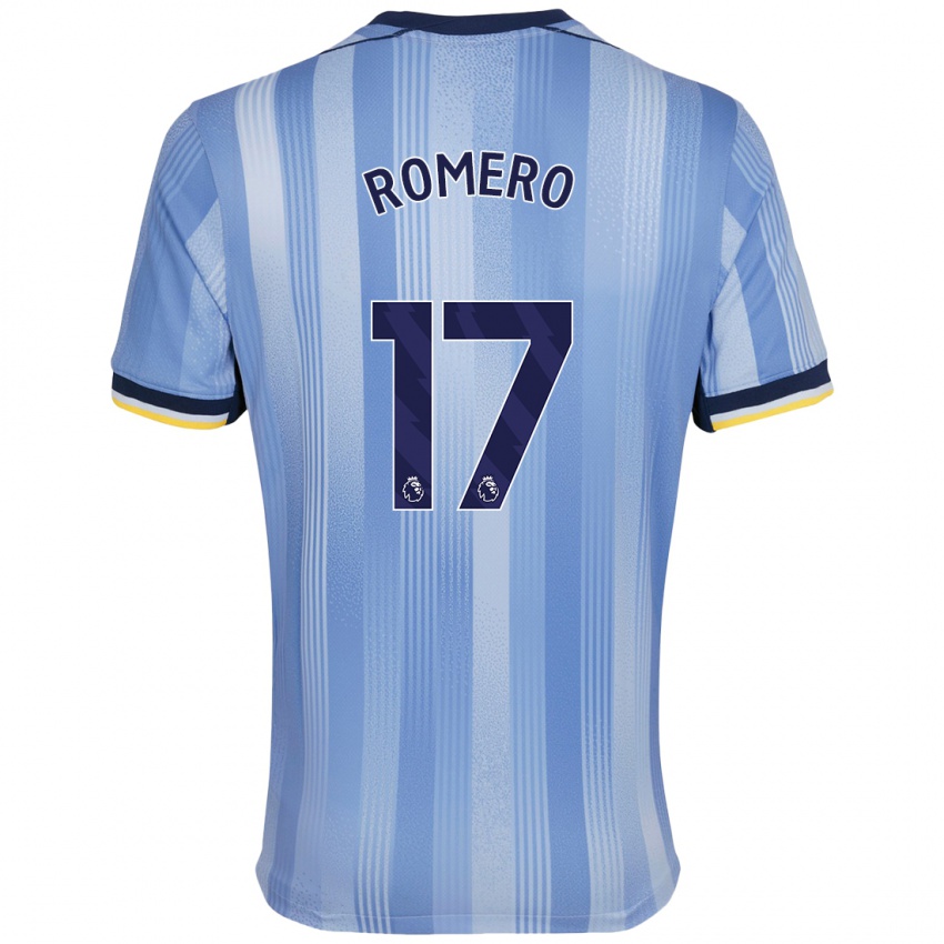 Børn Cristian Romero #17 Lyseblå Udebane Spillertrøjer 2024/25 Trøje T-Shirt