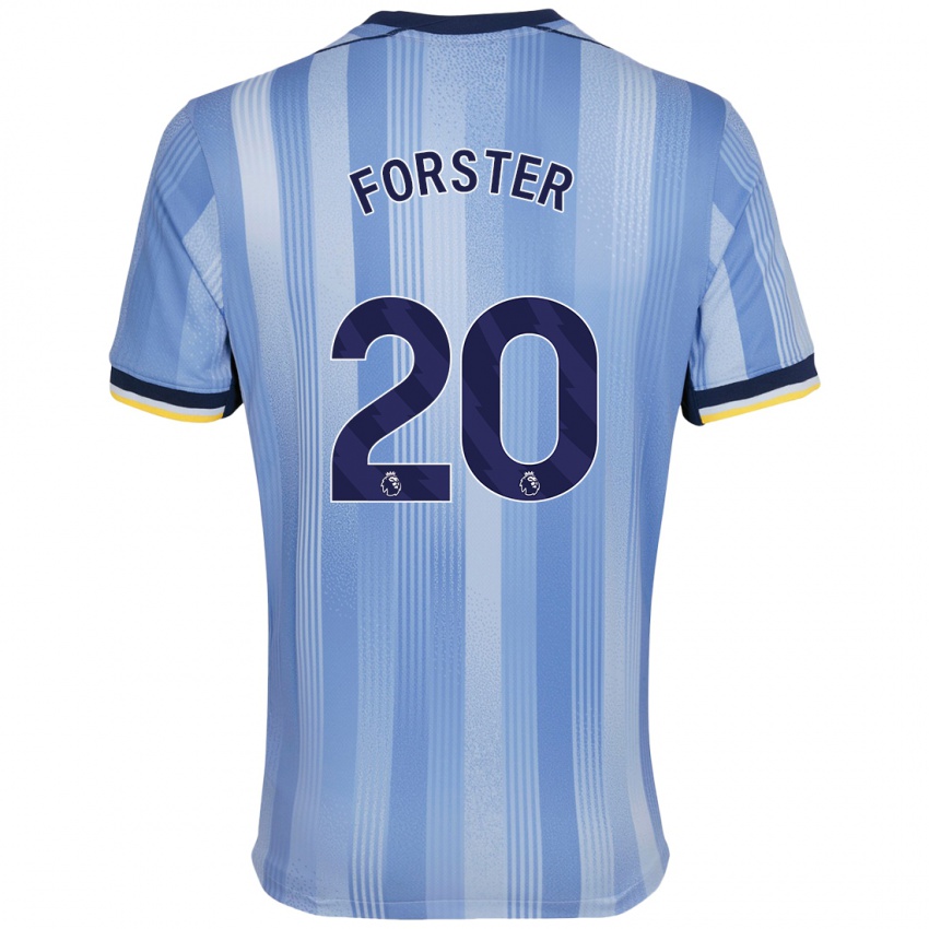 Børn Fraser Forster #20 Lyseblå Udebane Spillertrøjer 2024/25 Trøje T-Shirt