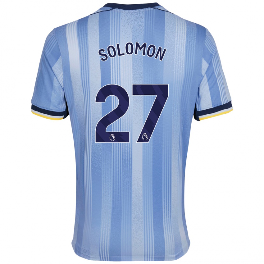 Børn Manor Solomon #27 Lyseblå Udebane Spillertrøjer 2024/25 Trøje T-Shirt