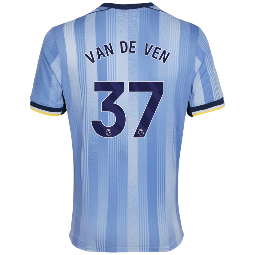 Børn Micky Van De Ven #37 Lyseblå Udebane Spillertrøjer 2024/25 Trøje T-Shirt