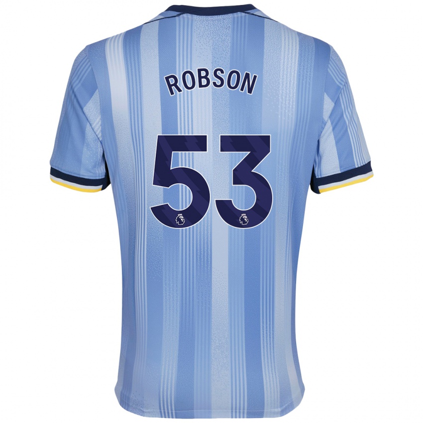 Børn Max Robson #53 Lyseblå Udebane Spillertrøjer 2024/25 Trøje T-Shirt