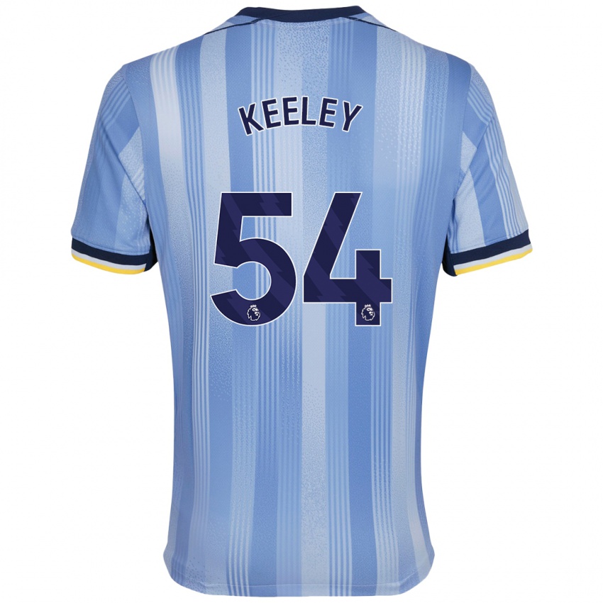 Børn Josh Keeley #54 Lyseblå Udebane Spillertrøjer 2024/25 Trøje T-Shirt