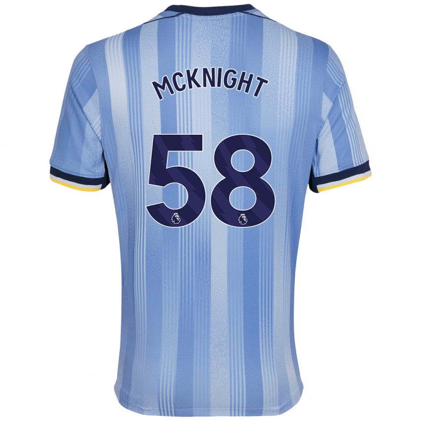 Børn Maxwell Mcknight #58 Lyseblå Udebane Spillertrøjer 2024/25 Trøje T-Shirt