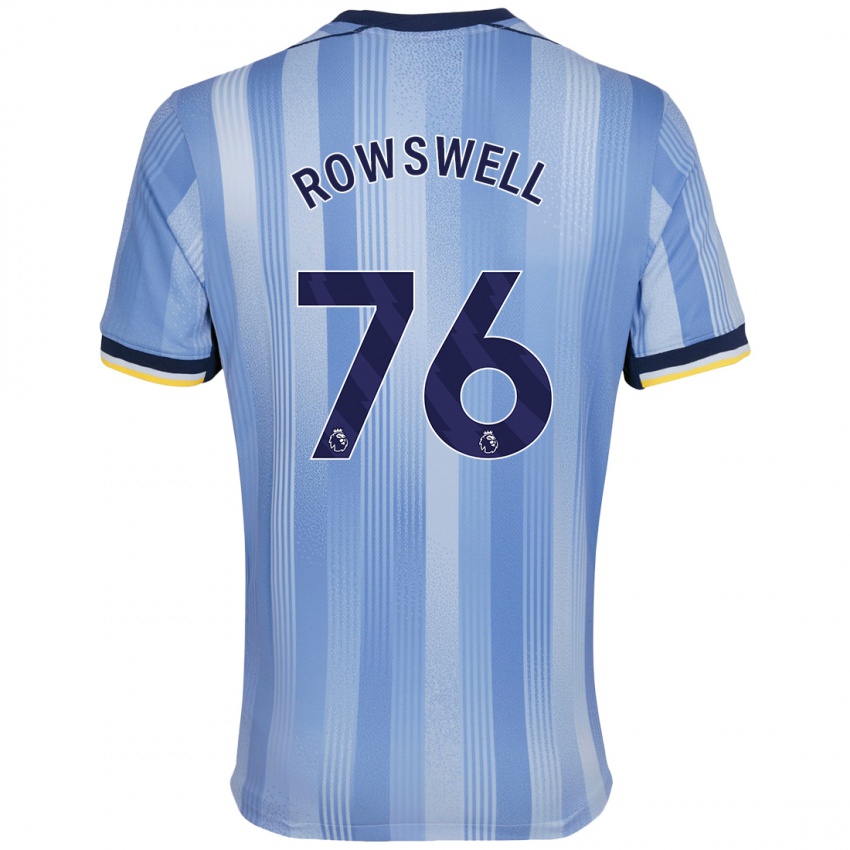 Børn James Rowswell #76 Lyseblå Udebane Spillertrøjer 2024/25 Trøje T-Shirt