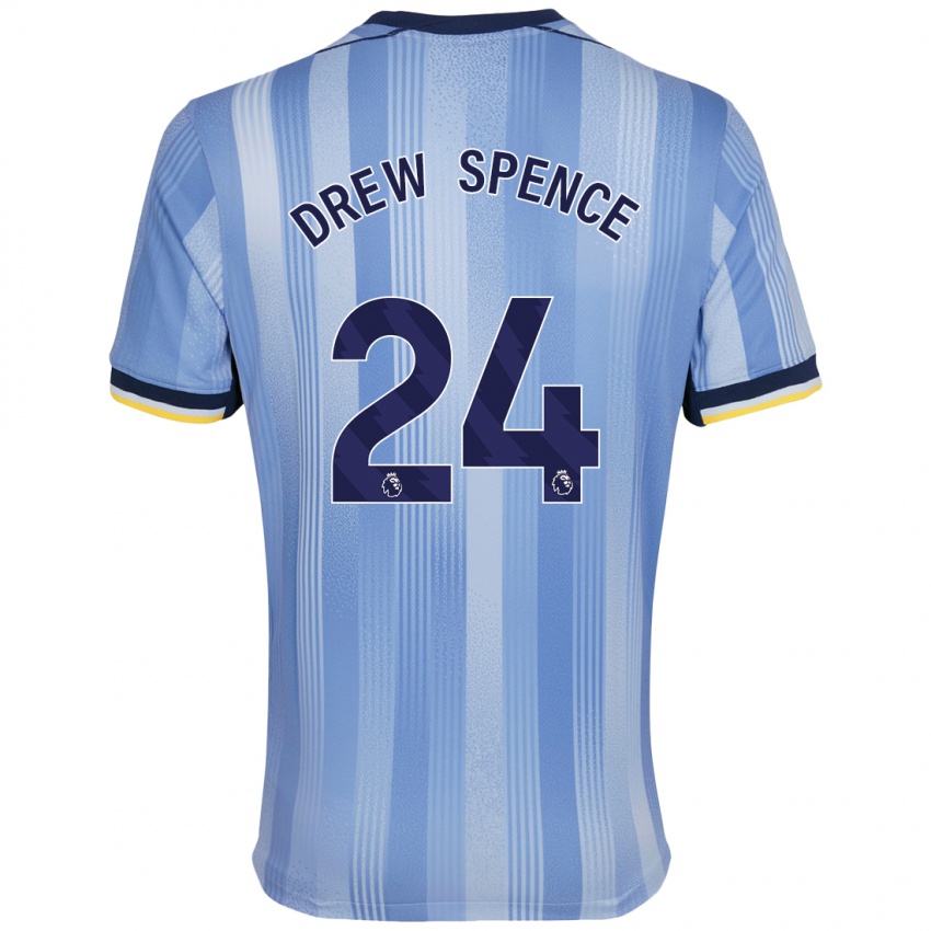 Børn Drew Spence #24 Lyseblå Udebane Spillertrøjer 2024/25 Trøje T-Shirt