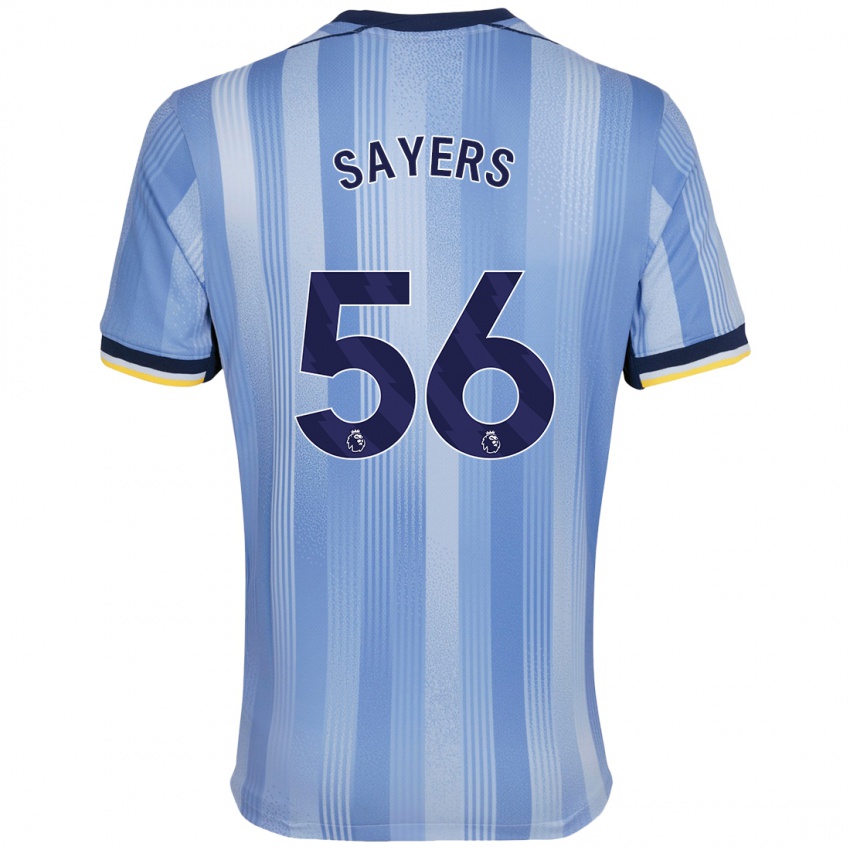 Børn Charlie Sayers #56 Lyseblå Udebane Spillertrøjer 2024/25 Trøje T-Shirt