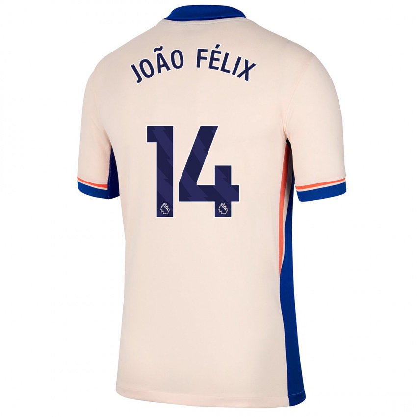 Børn Joao Felix #14 Lys Beige Udebane Spillertrøjer 2024/25 Trøje T-Shirt