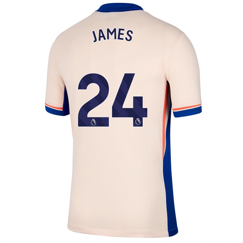 Børn Reece James #24 Lys Beige Udebane Spillertrøjer 2024/25 Trøje T-Shirt