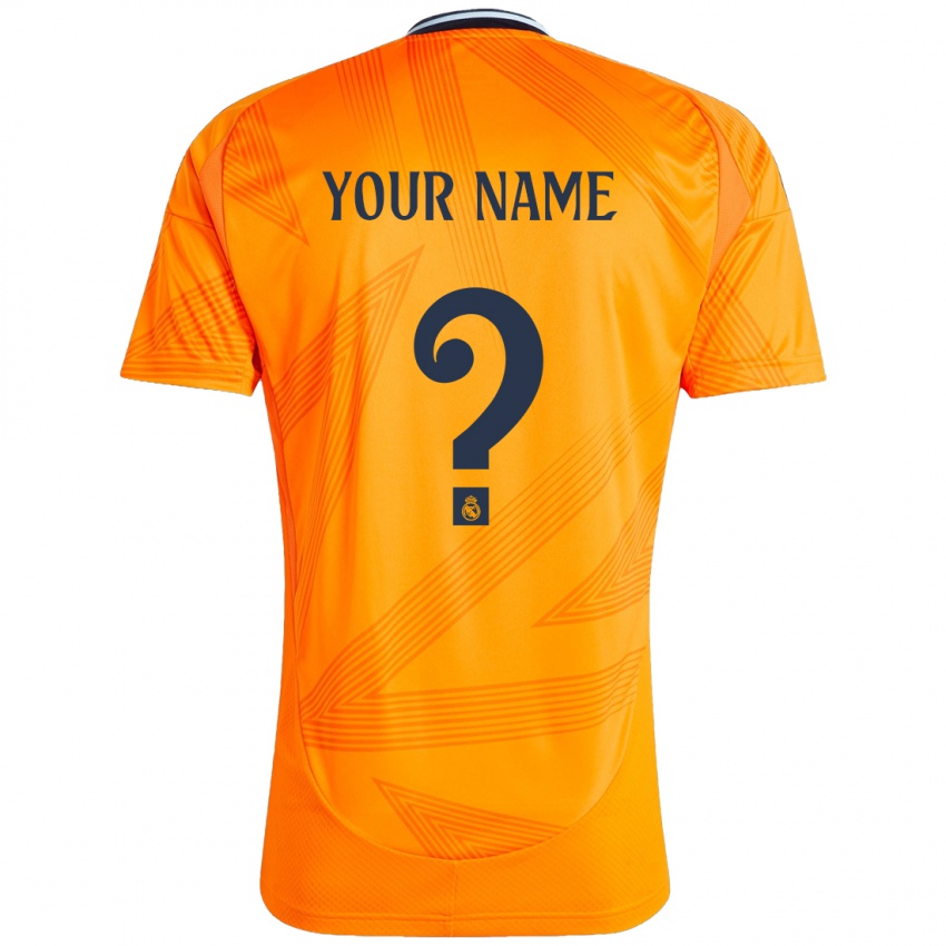 Børn Dit Navn #0 Orange Udebane Spillertrøjer 2024/25 Trøje T-Shirt