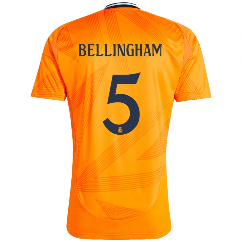 Børn Jude Bellingham #5 Orange Udebane Spillertrøjer 2024/25 Trøje T-Shirt