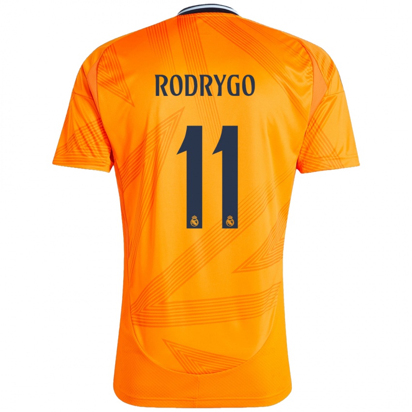 Børn Rodrygo #11 Orange Udebane Spillertrøjer 2024/25 Trøje T-Shirt