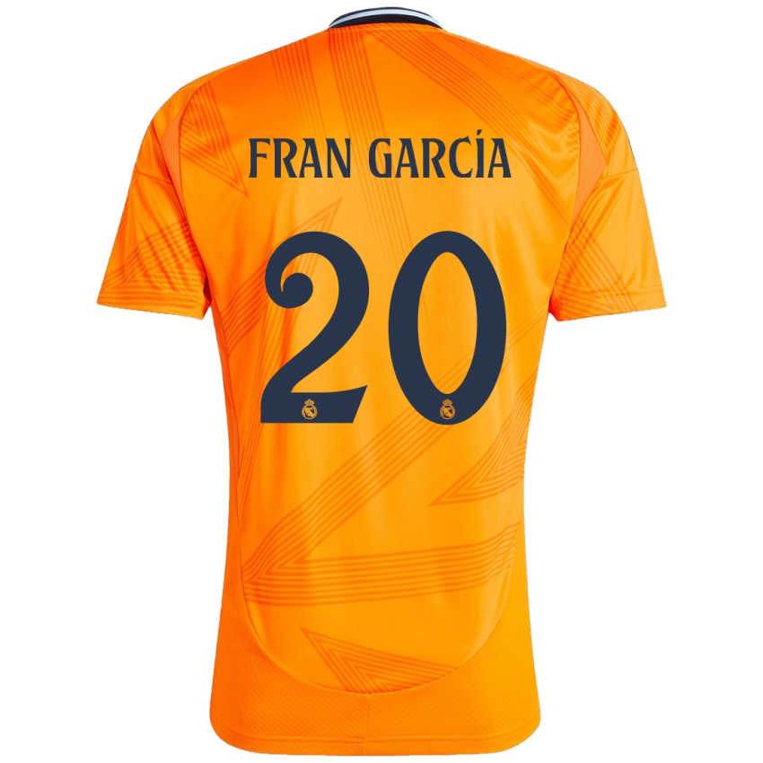 Børn Fran García #20 Orange Udebane Spillertrøjer 2024/25 Trøje T-Shirt