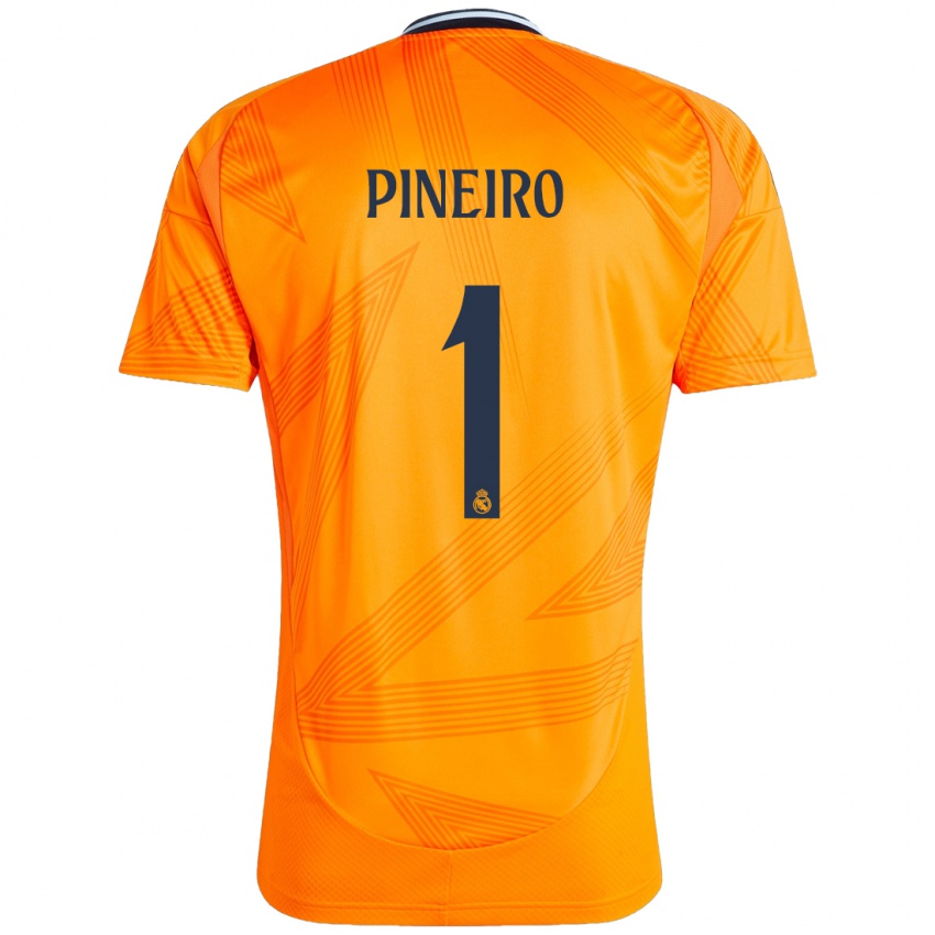 Børn Diego Pineiro #1 Orange Udebane Spillertrøjer 2024/25 Trøje T-Shirt