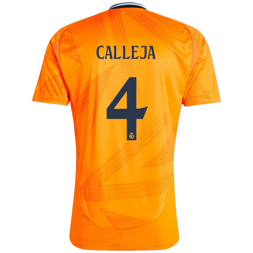 Børn Jaime Calleja #4 Orange Udebane Spillertrøjer 2024/25 Trøje T-Shirt