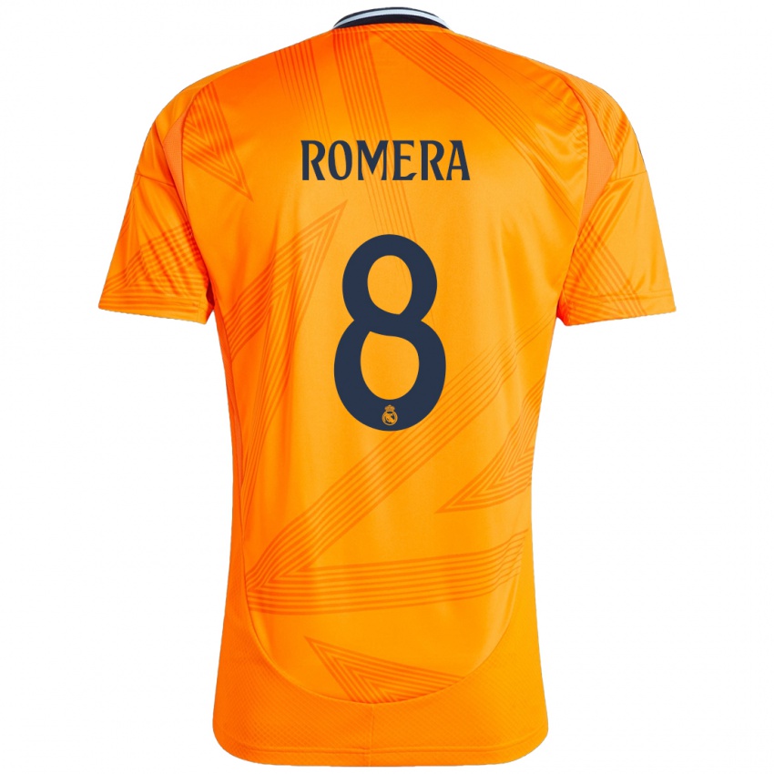 Børn Miguel Romera #8 Orange Udebane Spillertrøjer 2024/25 Trøje T-Shirt