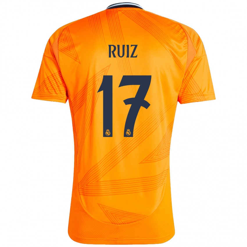 Børn David Ruiz #17 Orange Udebane Spillertrøjer 2024/25 Trøje T-Shirt