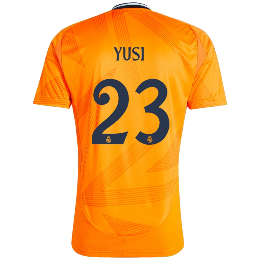 Børn Yusi #23 Orange Udebane Spillertrøjer 2024/25 Trøje T-Shirt