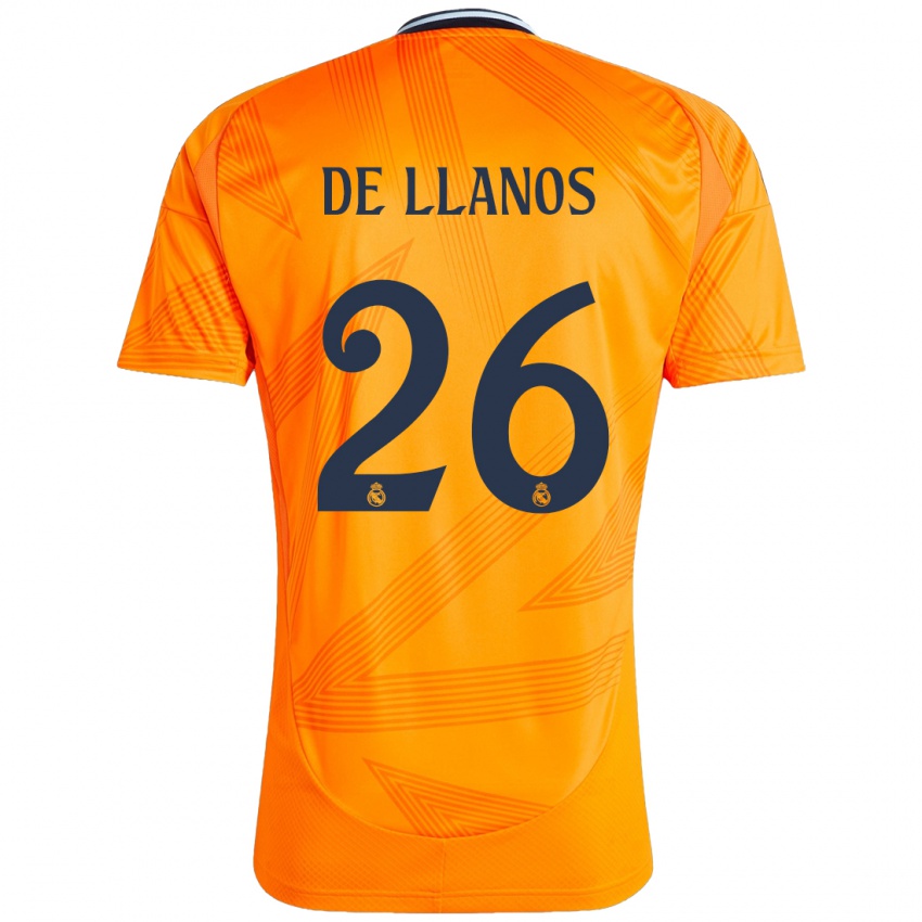 Børn Hugo De Llanos #26 Orange Udebane Spillertrøjer 2024/25 Trøje T-Shirt