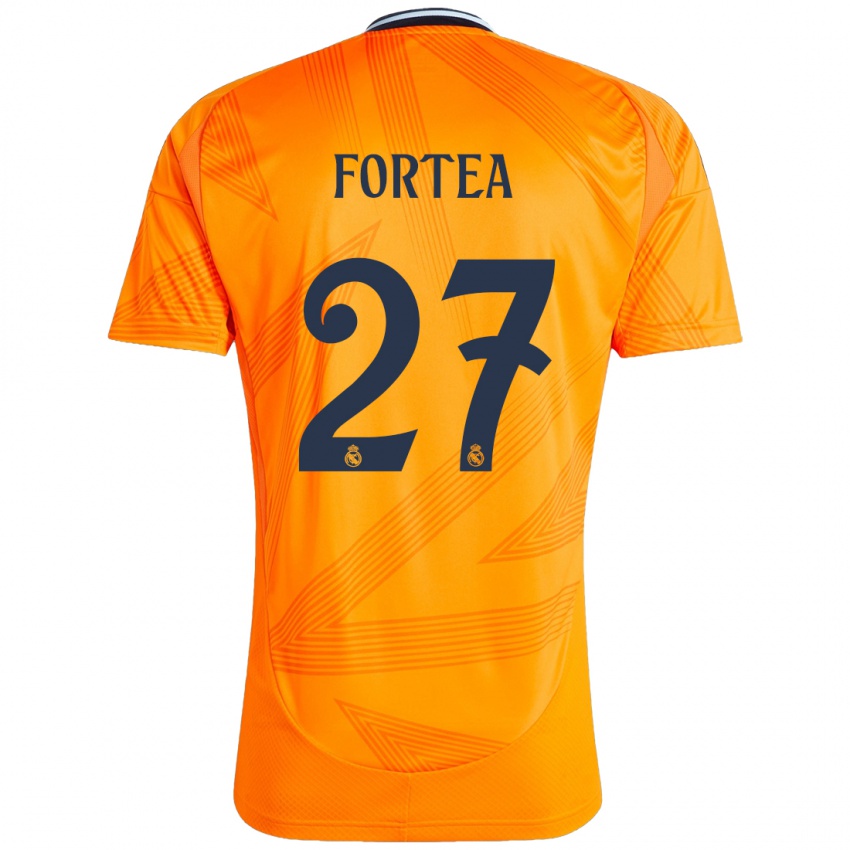 Børn Jesús Fortea #27 Orange Udebane Spillertrøjer 2024/25 Trøje T-Shirt