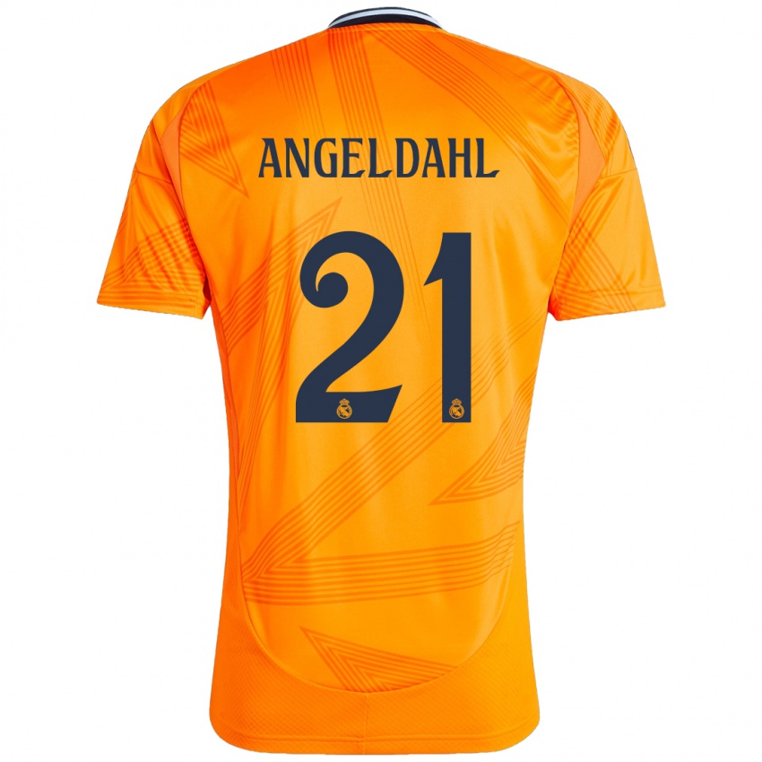 Børn Filippa Angeldahl #21 Orange Udebane Spillertrøjer 2024/25 Trøje T-Shirt