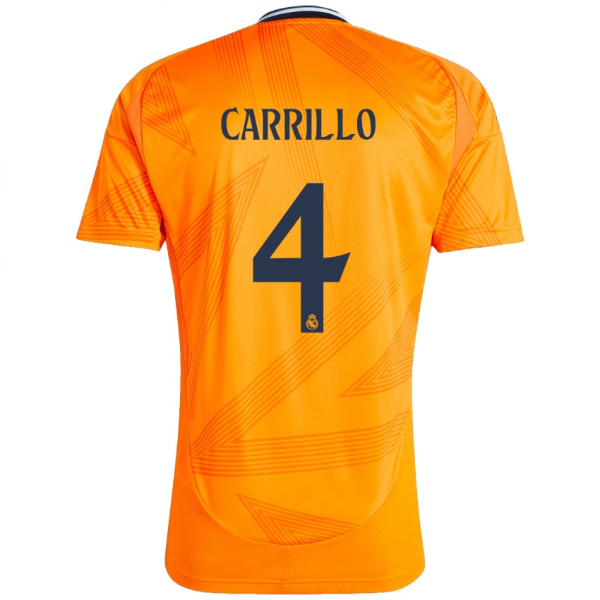 Børn Alvaro Carrillo #4 Orange Udebane Spillertrøjer 2024/25 Trøje T-Shirt