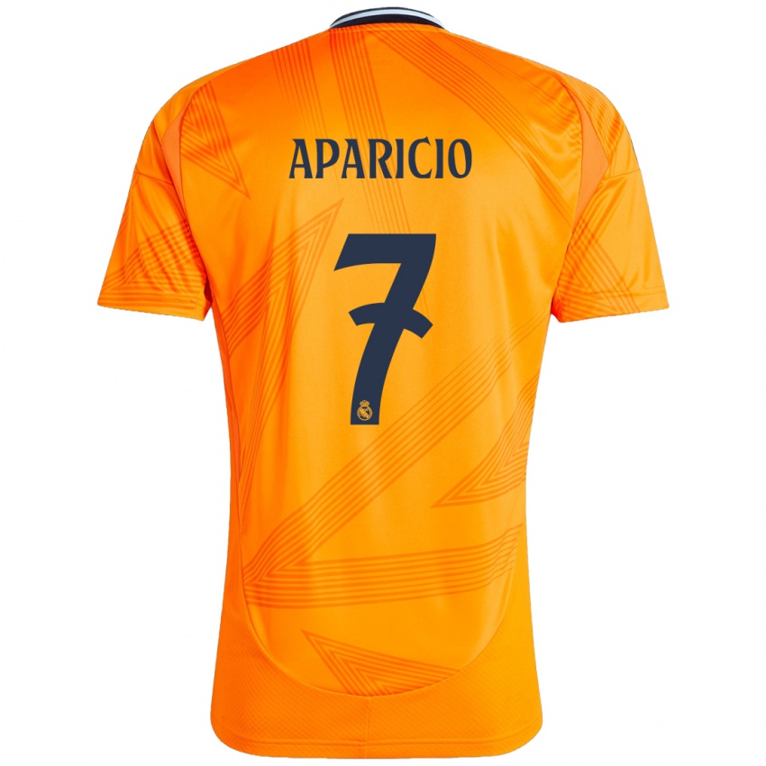 Børn Esteban Aparicio #7 Orange Udebane Spillertrøjer 2024/25 Trøje T-Shirt