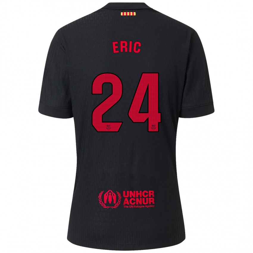 Børn Eric Garcia #24 Sort Rød Udebane Spillertrøjer 2024/25 Trøje T-Shirt