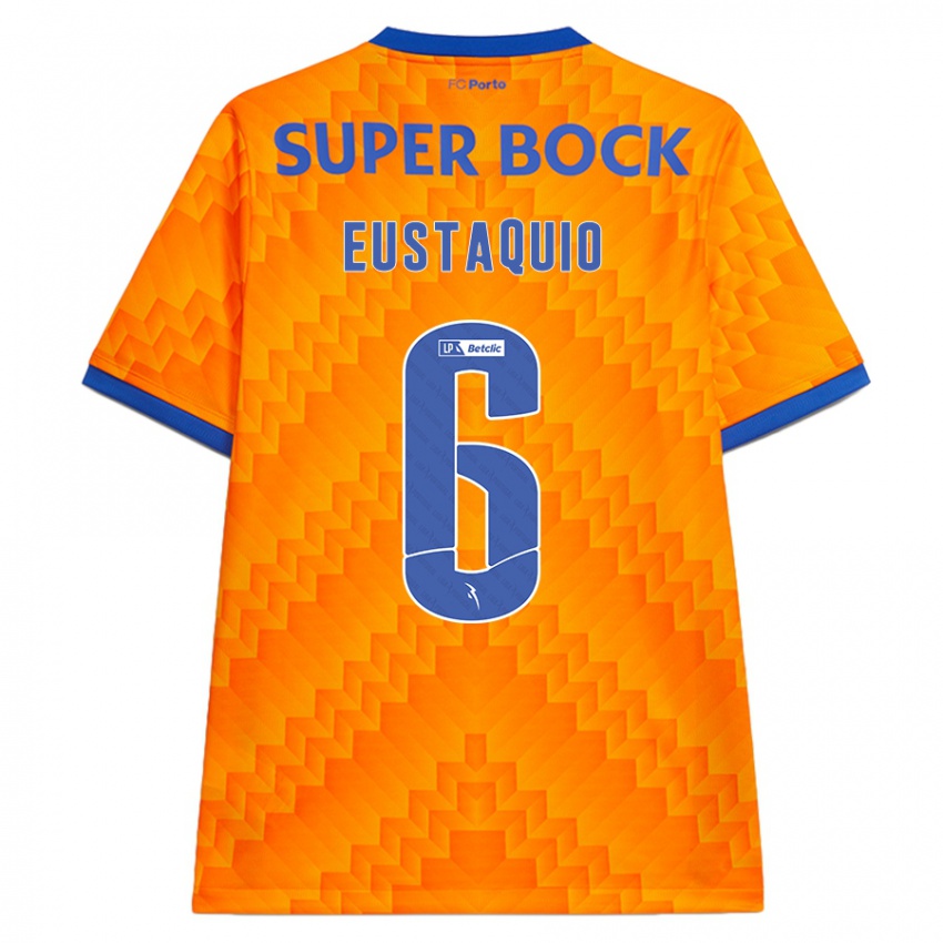 Børn Stephen Eustaquio #6 Orange Udebane Spillertrøjer 2024/25 Trøje T-Shirt