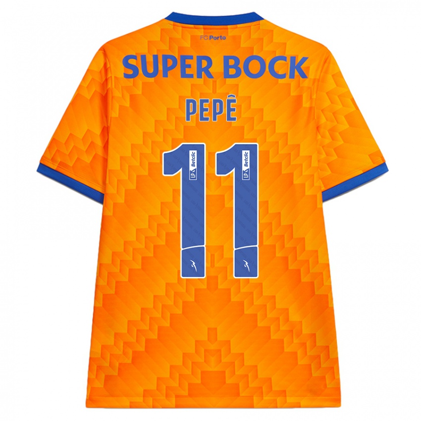 Børn Pepe #11 Orange Udebane Spillertrøjer 2024/25 Trøje T-Shirt