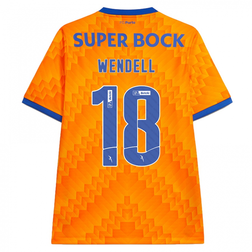 Børn Wendell #18 Orange Udebane Spillertrøjer 2024/25 Trøje T-Shirt