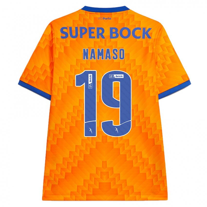 Børn Danny Namaso #19 Orange Udebane Spillertrøjer 2024/25 Trøje T-Shirt