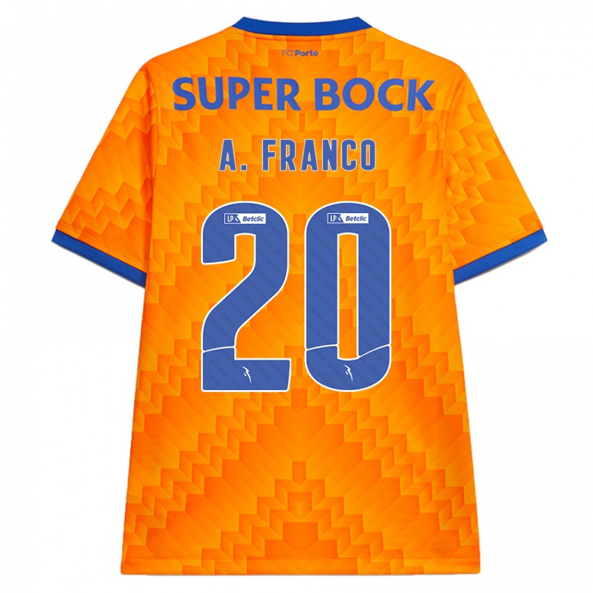 Børn André Franco #20 Orange Udebane Spillertrøjer 2024/25 Trøje T-Shirt