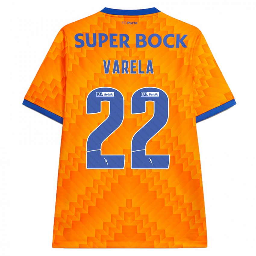 Børn Alan Varela #22 Orange Udebane Spillertrøjer 2024/25 Trøje T-Shirt