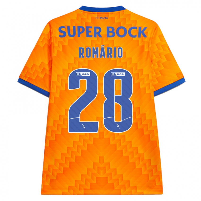 Børn Romario Baro #28 Orange Udebane Spillertrøjer 2024/25 Trøje T-Shirt