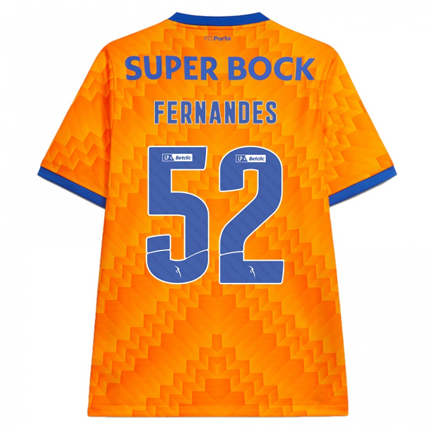 Børn Martim Fernandes #52 Orange Udebane Spillertrøjer 2024/25 Trøje T-Shirt