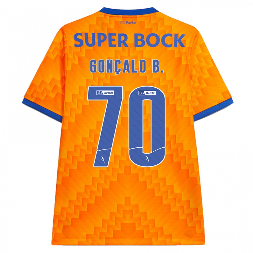 Børn Goncalo Borges #70 Orange Udebane Spillertrøjer 2024/25 Trøje T-Shirt