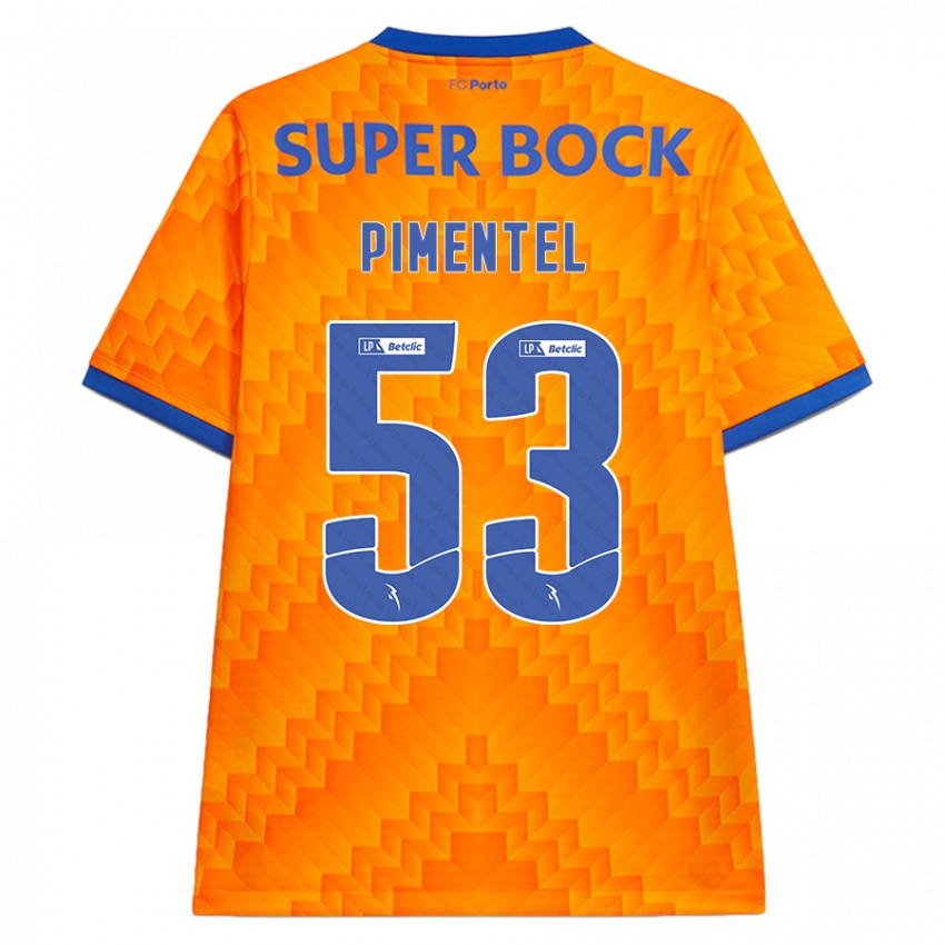 Børn Eric Pimentel #53 Orange Udebane Spillertrøjer 2024/25 Trøje T-Shirt