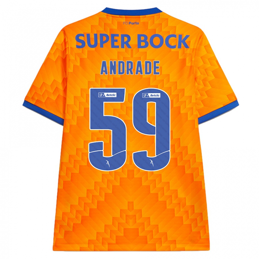 Børn Tiago Andrade #59 Orange Udebane Spillertrøjer 2024/25 Trøje T-Shirt