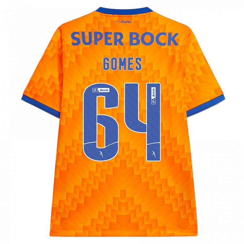 Børn Luís Gomes #64 Orange Udebane Spillertrøjer 2024/25 Trøje T-Shirt