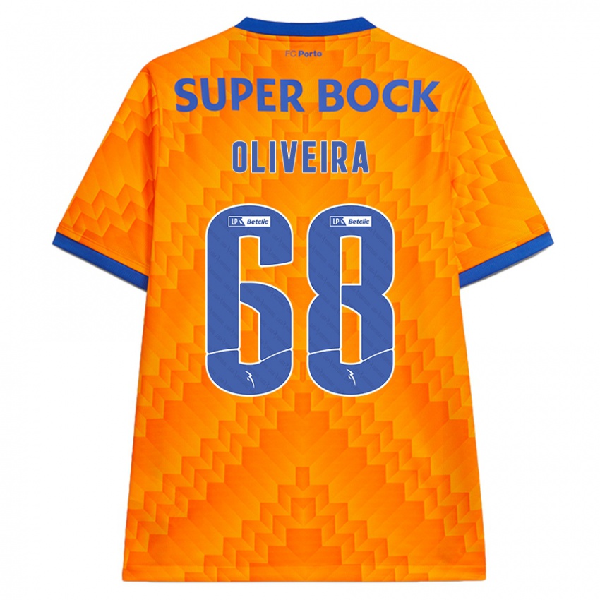 Børn André Oliveira #68 Orange Udebane Spillertrøjer 2024/25 Trøje T-Shirt