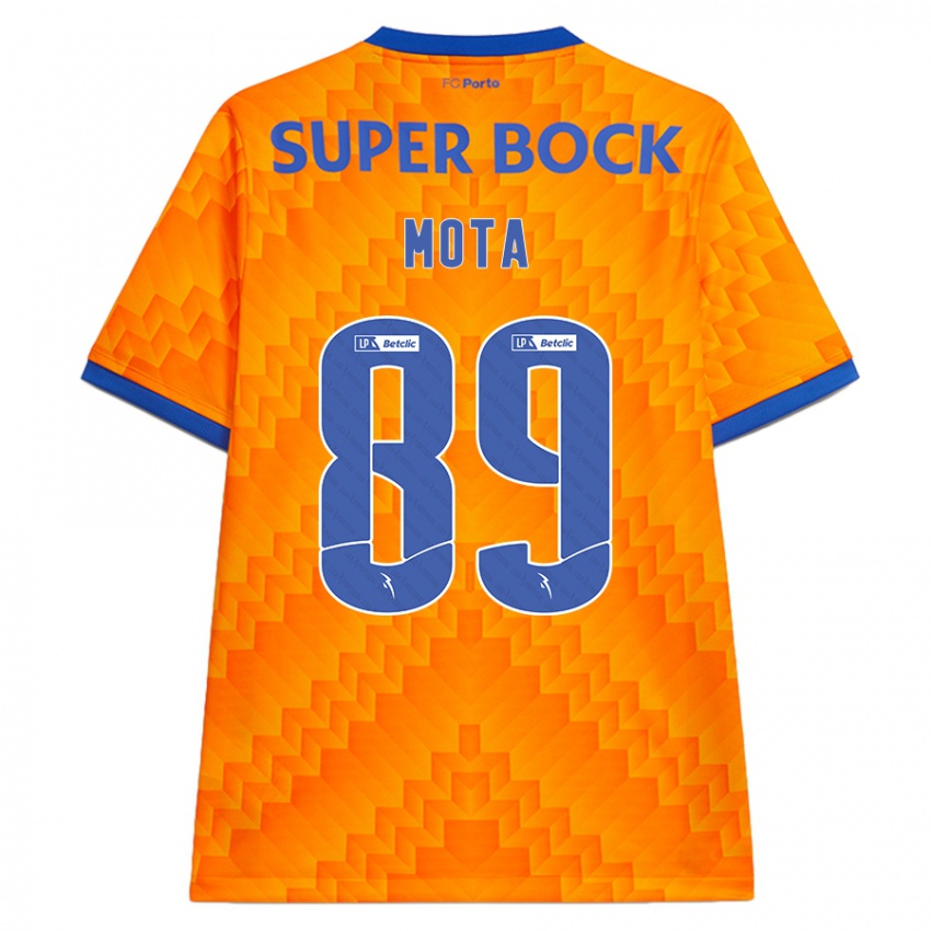 Børn Luís Mota #89 Orange Udebane Spillertrøjer 2024/25 Trøje T-Shirt