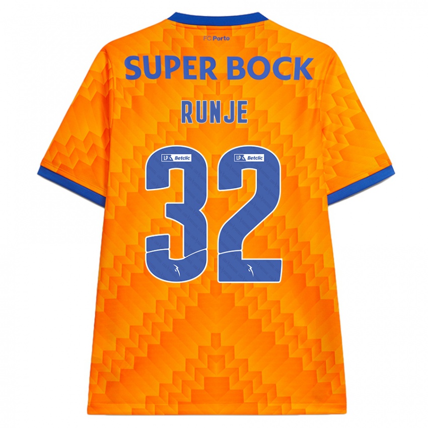 Børn Roko Runje #32 Orange Udebane Spillertrøjer 2024/25 Trøje T-Shirt