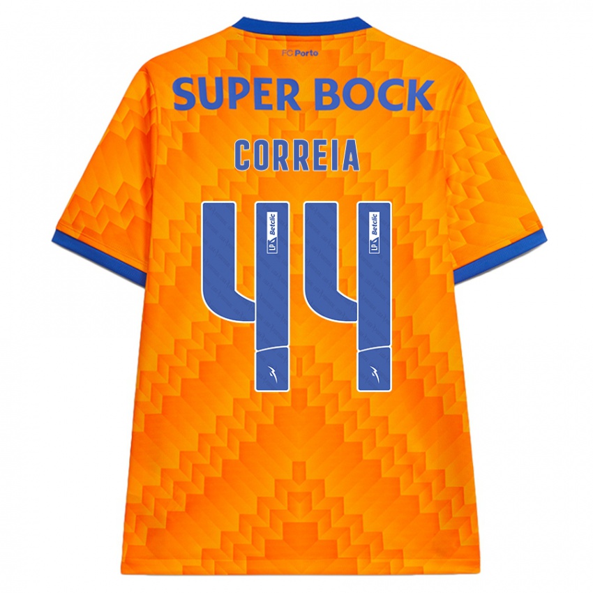 Børn Romain Correia #44 Orange Udebane Spillertrøjer 2024/25 Trøje T-Shirt