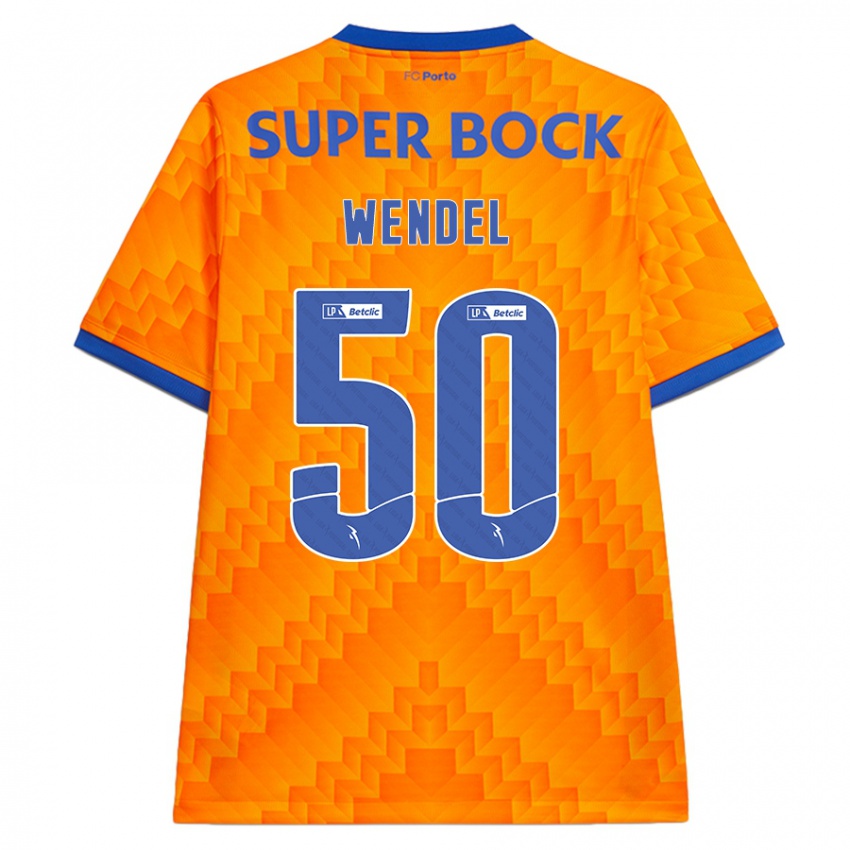 Børn Wendel #50 Orange Udebane Spillertrøjer 2024/25 Trøje T-Shirt